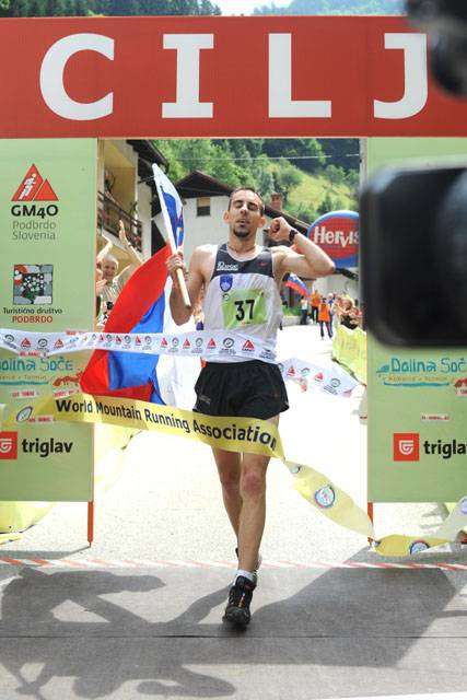Mitja Kosovelj vincitore del Campionato Mondiale Wmra corsa in montagna di lunga distanza  Podbrdo (SLO)