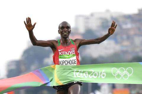 Il keniano Eliud Kipchoge Campione Olimpico di maratona a Rio (foto iaaf.org)