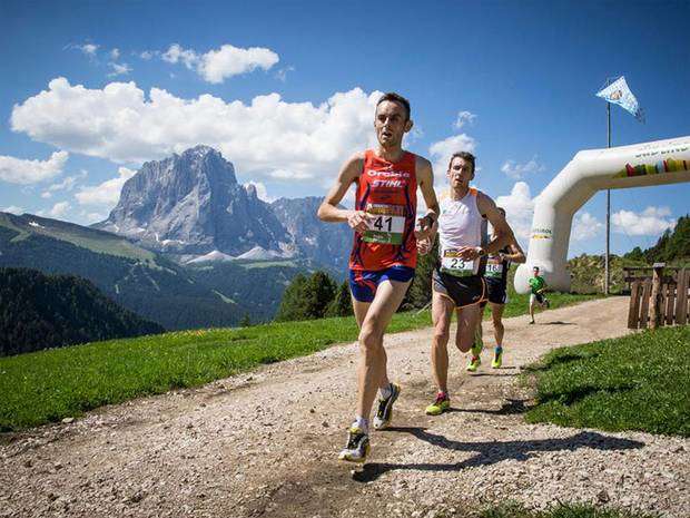 Le punte della nazionale italiana di corsa in montagna Alex Baldaccini e Xavier Chevrier a Ortisei (foto FB Mountain Running Italian Team)