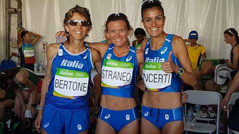Catherine Bertone, Valeria Straneo e Anna Incerti alle Olimpiadi di Rio (foto fidal)