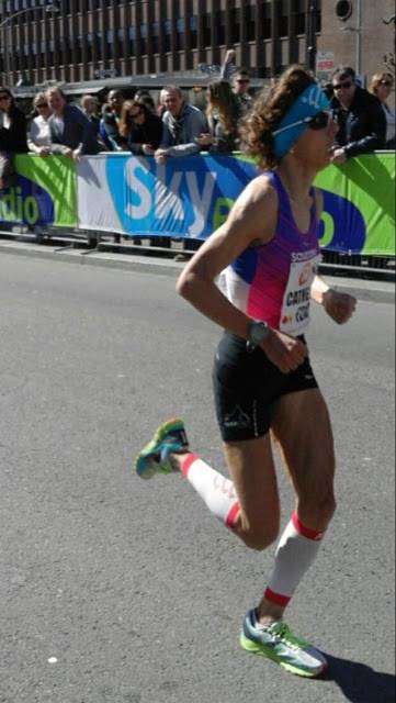 Catherine Bertone alla maratona di Rotterdam (foto calvesi)
