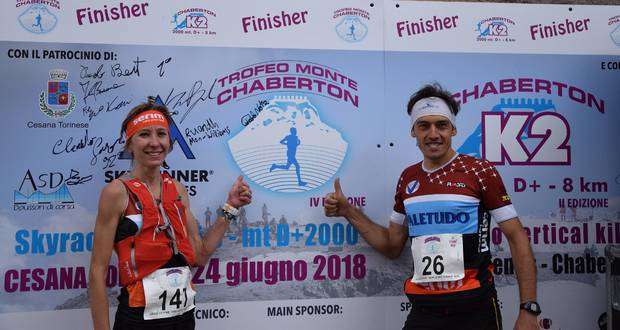 Cecilia Pedroni e Paolo Bert vincitori Trofeo Chaberton (foto Valetudo Serim)