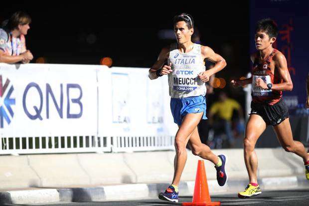 Daniele Meucci alla maratona di Doha (foto fidal colombo)