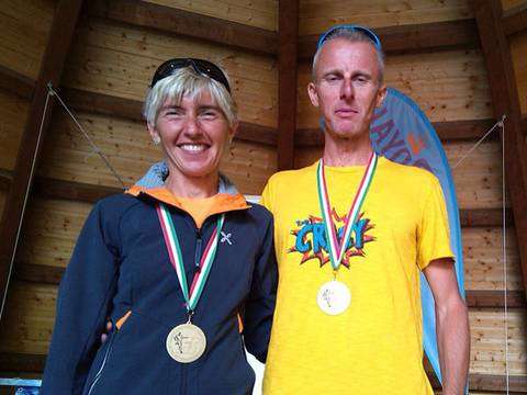 Fulvio Dapit e Raffaella Miravalle vincitori Royal e campioni italiani di ultra skymarathon (foto fb Pesenti)