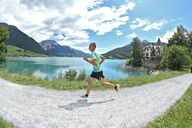 Hofer vincitore del Giro del lago di Resia (foto Newspower)