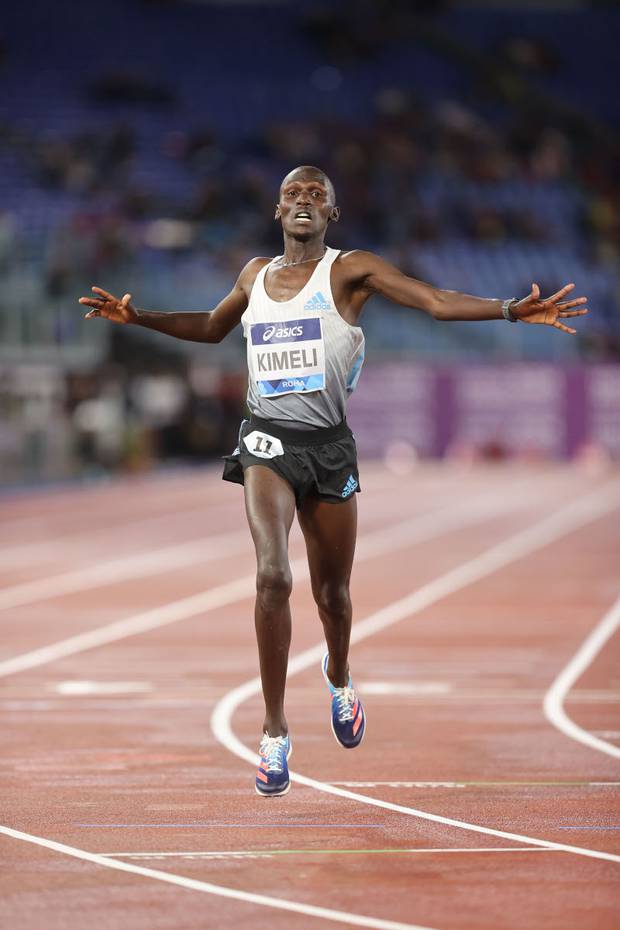Il keniano Kimeli vincitore 5000 metri Golden Gala (foto Colombo Fidal)
