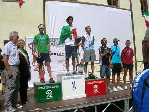 Martin Dematteis, Marco De Gasperi e Gabriele Abate: il podio dei Campionati Italiani di corsa in montagna 2010