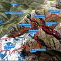 La cartina dei percorsi della Tre Rifugi Valpellice 2012