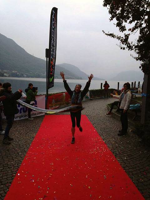 L'arrivo della vincitrice Sonia Locatelli (foto FB Locatelli)