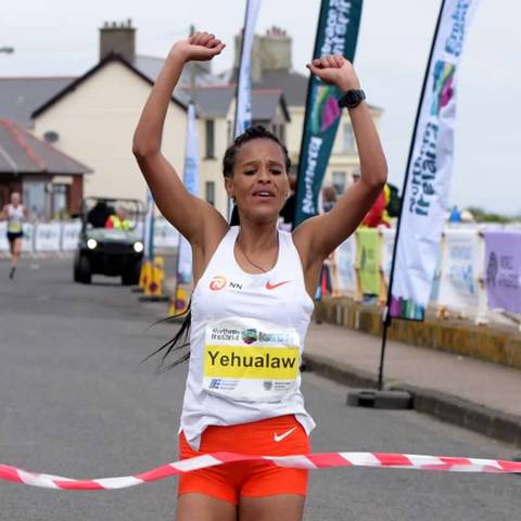 L'etiope Yehualaw al record femminile di mezza maratona (foto Fidal organizzazione)