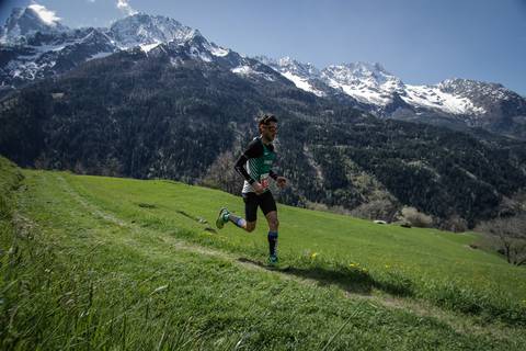Marco De Gasperi vincitore Val Bregaglia trail (foto Torri&Menino)