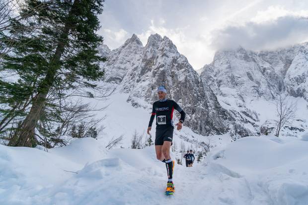 Marco De Gasperi vincitore Winter Trail Tarvisio (foto Meneghello Spaliviero)