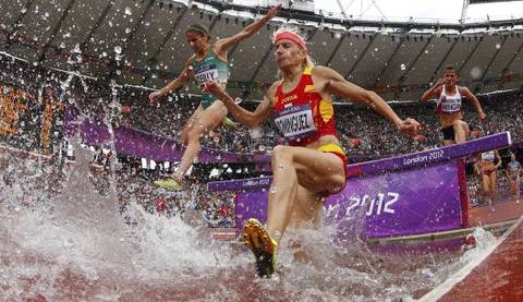 Marta Dominguez impegnata nei 3000 siepi alle Olimpiai di Londra 2012 (foto elpais.com)