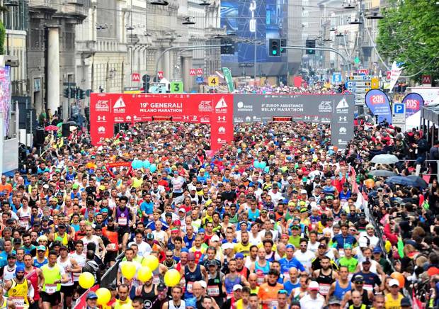 Partenza Milano Marathon 2019 (foto organizzazione)
