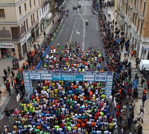 Partenza Verona Marathon