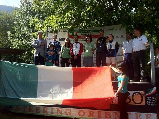 Podio Campionati Italiani Orienteering Long (foto sportinvaltrebbia.eu) 
