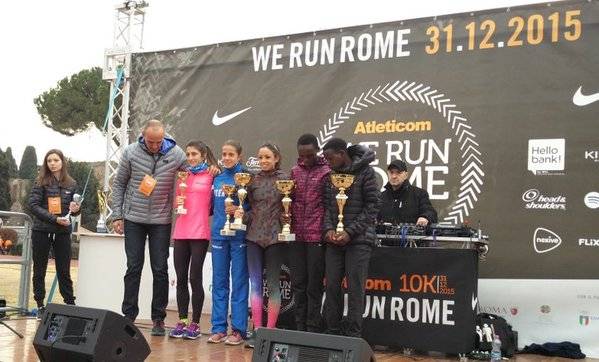 Podio femminile We Run Rome (foto barlettasport)