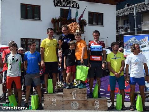 Podio maschile Marcia Alpina Rifugio Lago Verde Prali 35 km (foto organizzazione)