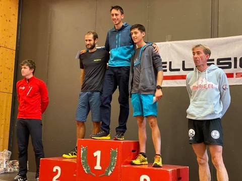 Podio maschile del Km Vertical Fully (foto Jean Pellissier Sport)