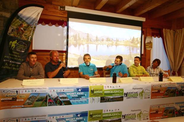 Presentazione Champdepraz con Dennis, Jean, Bruno, Gloriana, Mottini e Gadin (foto acmediapress)