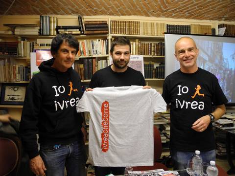 Roberto Conforti, Andrea Mazzola e Paolo Spagnoli gli organizzatori di Ivrea che Corre