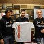 Roberto Conforti, Andrea Mazzola e Paolo Spagnoli, gli organizzatori di Ivrea che Corre con Giorgio Soggia