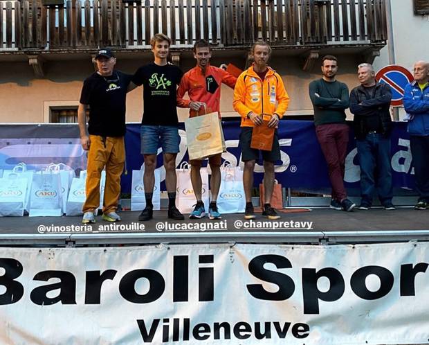 Trofeo Baroli Sport Villeneuve podio maschile (foto fb Saravalle)