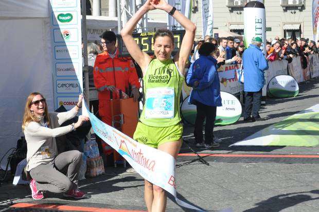 Maurizia Cunico alla Maratona di Napoli