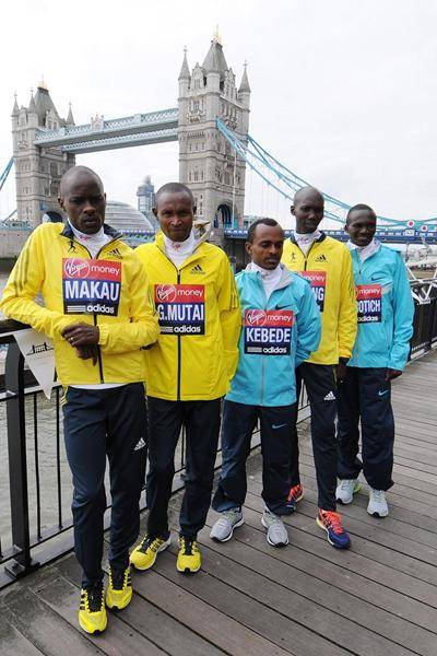 I top runner maschili della London Marathon 2013