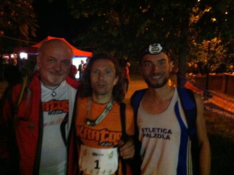 I vincitori dell'Erbaluce Night Trail Maurizio Fenaroli e Francesco Bianco