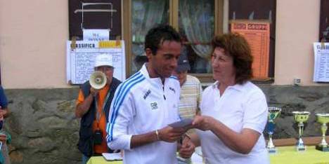 Armando Sanna alla premiazione Alpicella Monte Beigua 2008